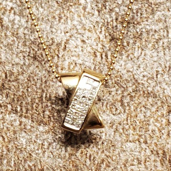 14K   YELLOW   GOLD  DIAMOND   PENDANT - Picture 4 of 9